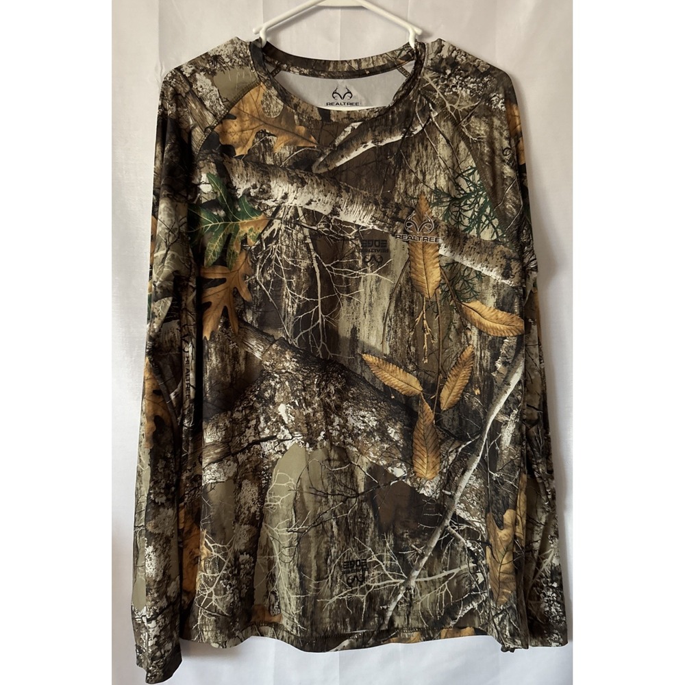 Realtree Hunting Fishing‎ Outdoor Shirt Men's M Camo Long Sleeve Performance